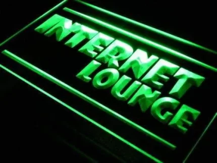 Internet Lounge LED Light Sign