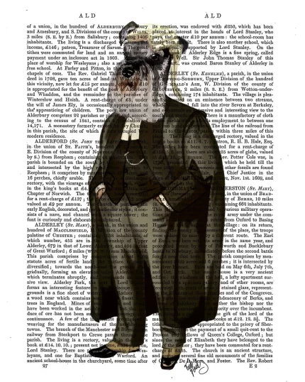 Schnauzer Lawyer, Book Print, Dog Art Print, Wall Art