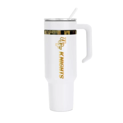 48oz Central Florida Knights Gold Anodized White Tumbler