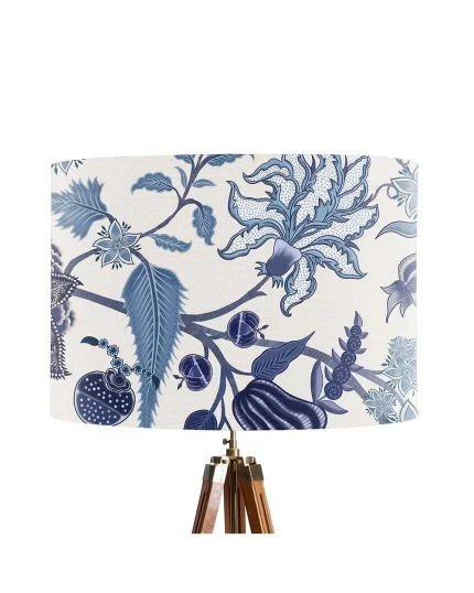 Asmara on White, Lamp shade, Drum, Pendant Lighting