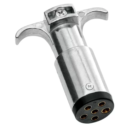 6-Way Round Pin Connector Trailer End Metal