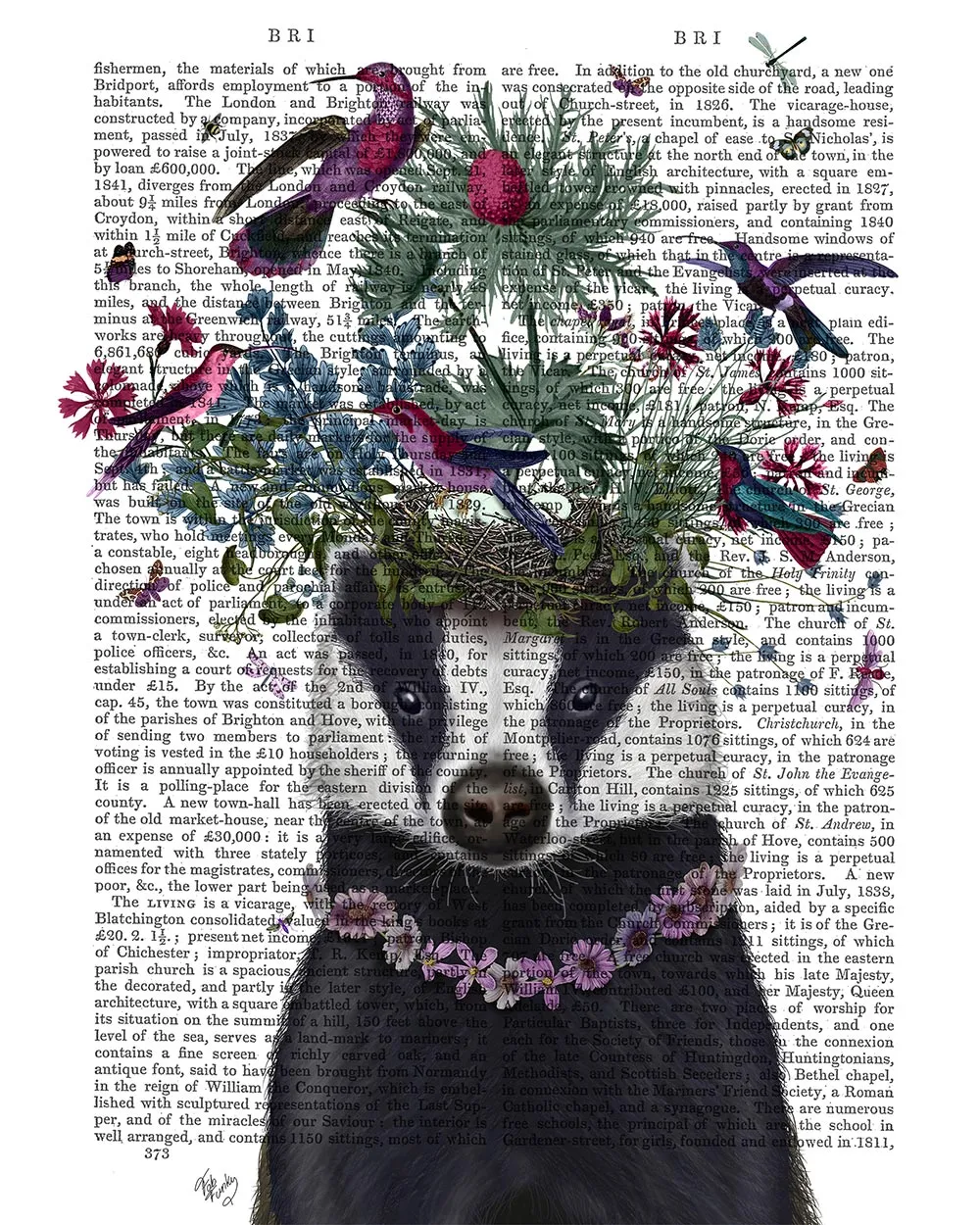 0fBadger-Birdkeeper-Book-Print-Art-Print-Wall-Art