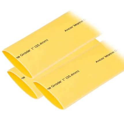 Heat Shrink Tubing 1" x 12" - Yellow - 3 Pieces