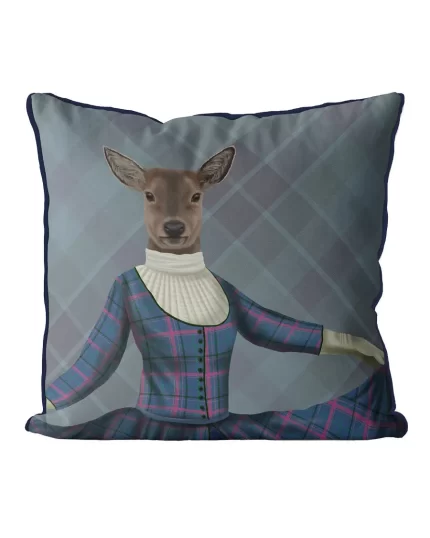 Lady Bess MacBeth Scottish Deer Tartan, Cushion / Throw Pillow