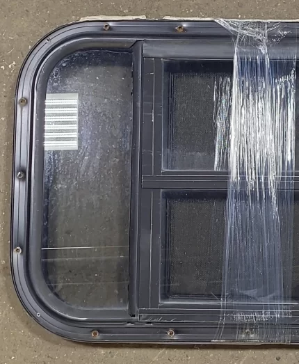 Black Radius Opening Window : 24 1/2" W X 16 1/2" H X 1 3/4" D