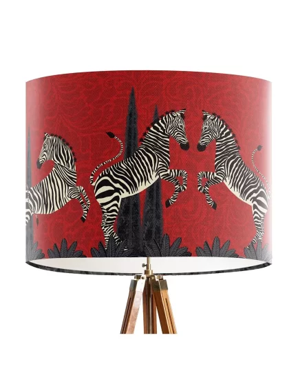 Dancing Zebra Ruby, Animalia, Lamp shade, Drum, Pendant Lighting
