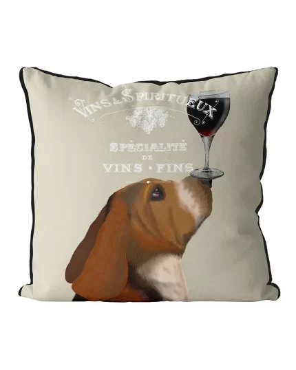 Dog Au Vin, Basset Hound, Cushion / Throw Pillow