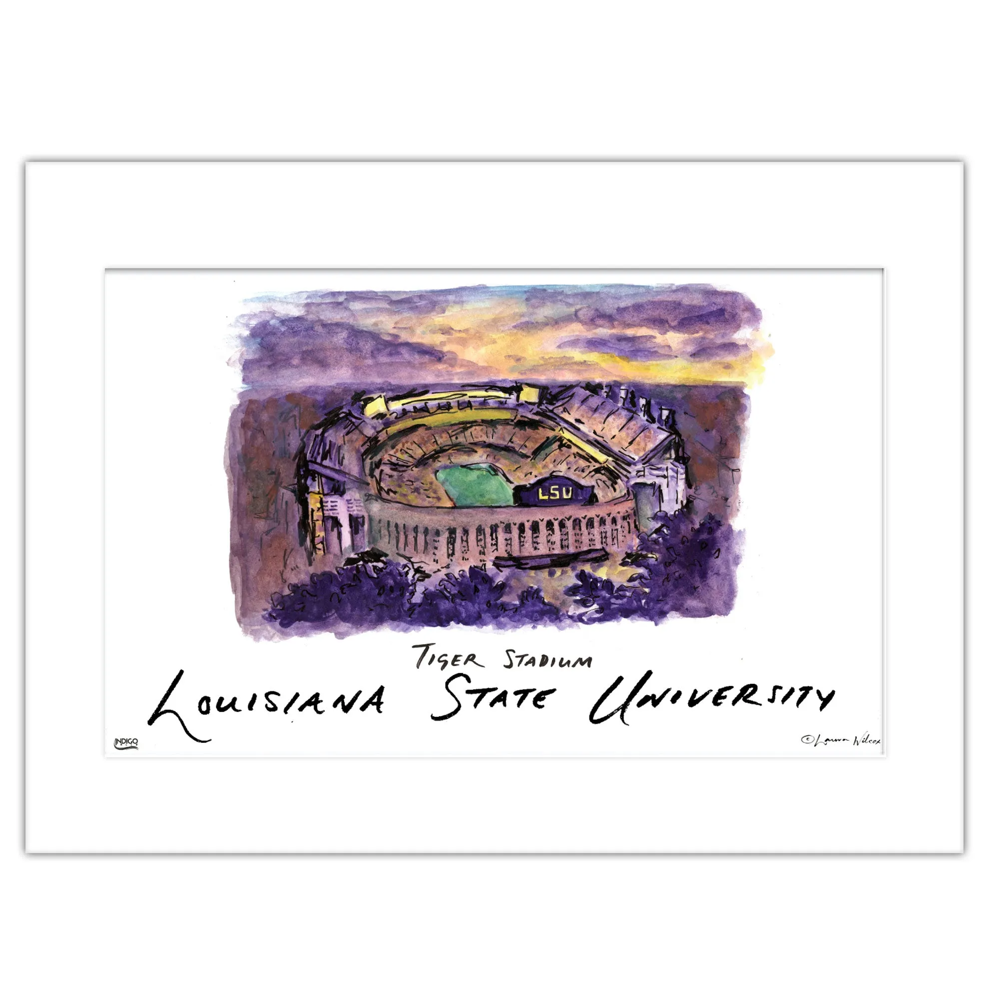 0hLSU-Tiger-Stadium-Matted-Watercolor-Wall-Art-16-x-20-by-Laura-Wilcox