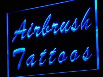 Airbrush Tattoos LED Light Sign
