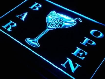 Bar Open Cocktails LED Light Sign