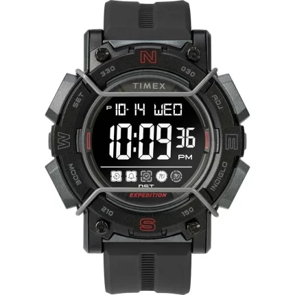 Expedition Digital Face 47mm - Black Screen w/Black Resin Strap