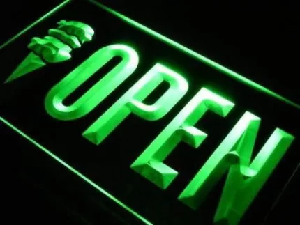 Ice Cream Shop Open LED Light Sign