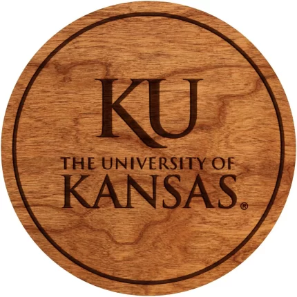 Kansas Jayhawk Coaster "KU" over Full Name