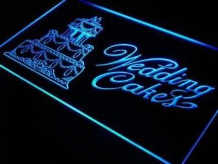 Bakery Wedding Cakes LED Light Sign