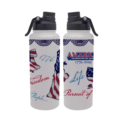 America Collage 34oz Aqua Tumbler