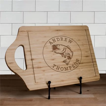 Engraved Fish Cutting Board - Custom Engraved Fishing Kitchen Gift