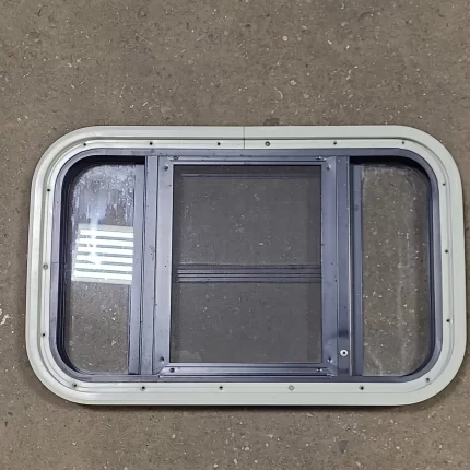 Black Radius Opening Window : 23 1/4" W X 14 1/4" H X 2" D