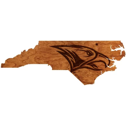NCCU - Wall Hanging - State Map - Eagle Head