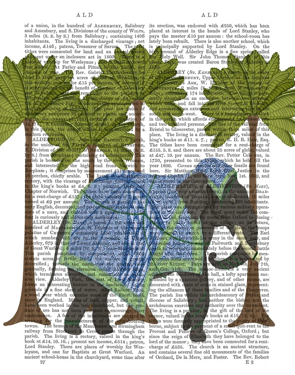 0oElephant-in-palms-Animalia-Book-Print-Art-Print-Wall-Art