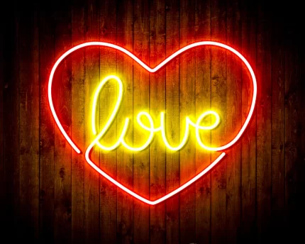 Heart Love Flex Silicone LED Sign (Neon-Style, LED Technology)