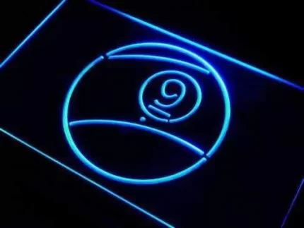 Nine Ball Billiards LED Light Sign