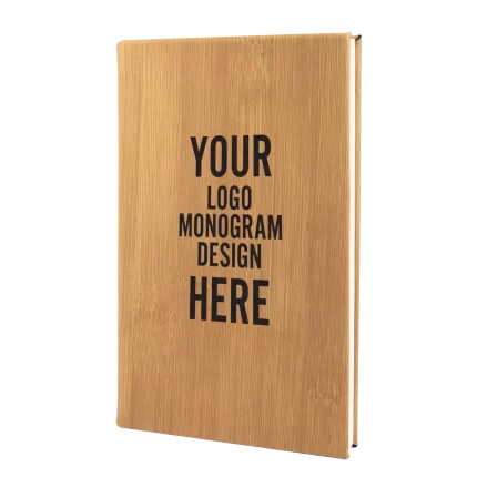 Personalized Leatherette Sketch Book 5.25" x 8.25" (Blank Pages) - Bamboo