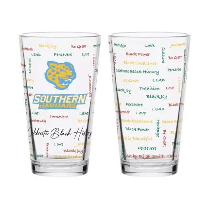 Set of 2 Southern A&M Jaguars 16oz BHM Pints