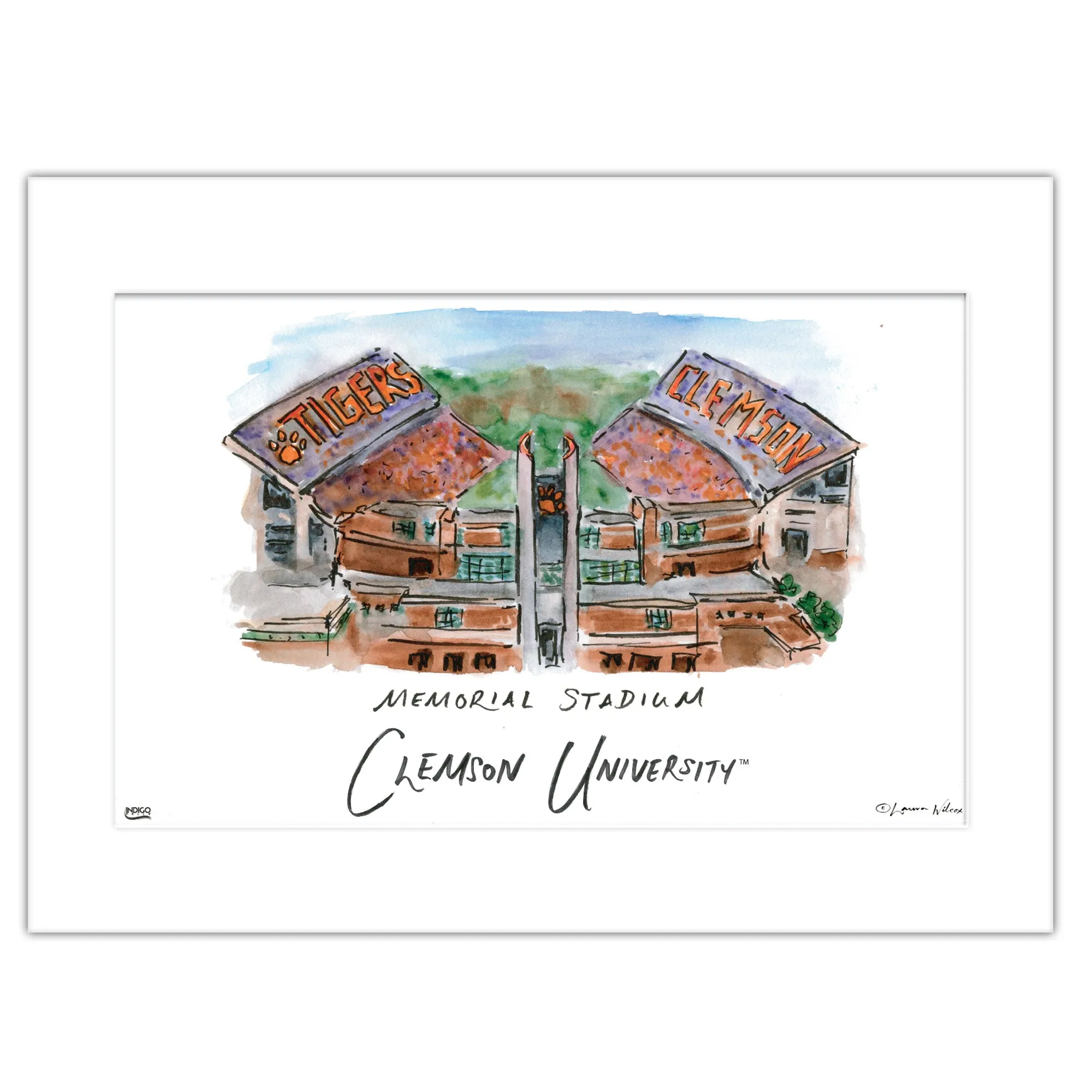 0pClemson-Memorial-Stadium-Matted-Watercolor-Wall-Art-16-x-20-by-Laura-Wilcox