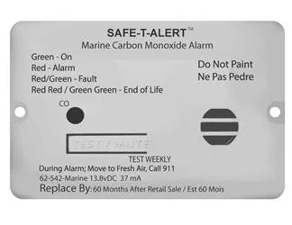 MTI Industry 62-542-WT-MARINE Carbon Monoxide Detector - White