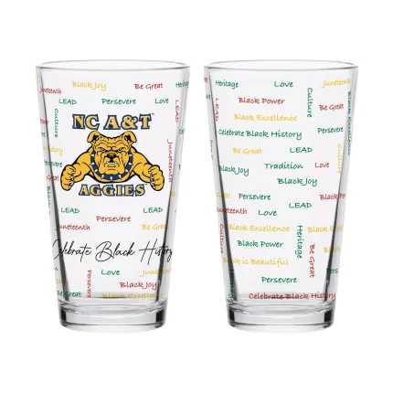 Set of 2 North Carolina A&T Aggies 16oz BHM Pints