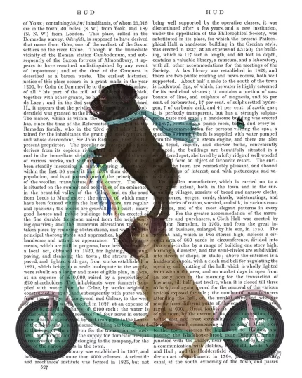 Pug Scooter, Book Print, Dog Art Print, Wall Art