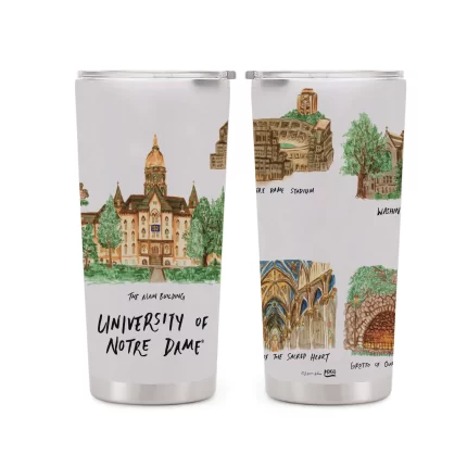 22oz Notre Dame Fighting Irish Laura Wilcox University Collection Stainless Tumbler