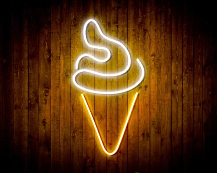 Ice Cream Cone Flex Silicone LED Sign (Neon-Style, LED Technology)