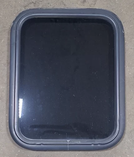 Black Radius Non Opening Window : 17 1/2" W X 22 1/4" H X 1 7/8" D