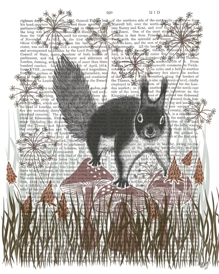 Country Lane Squirrel 3, Earth, Book Print, Art Print, Wall Art