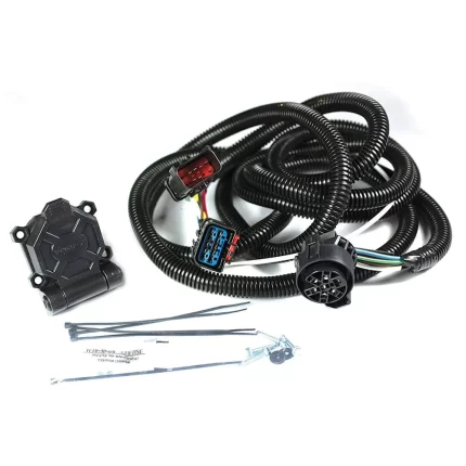 HUSKY TOWING 5Th Wheel Wire Harness 7 Way Round Plug In 7 Blade 90 Degree Angle 30345