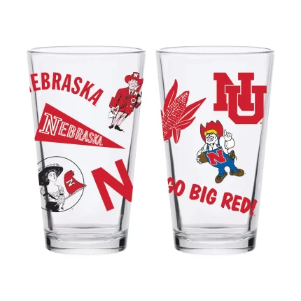 16oz Nebraska Cornhuskers College Vault Medley Pint 2 Pack