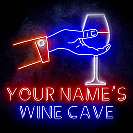 Custom Ultra-Bright Lounge Room Wine Cave LED Sign with Remote (Neon-Style, LED Technology)