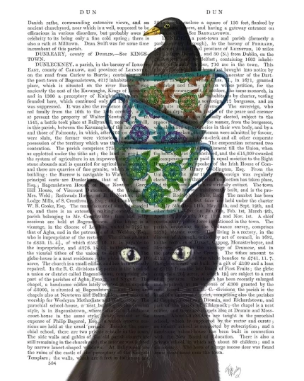 Black Cat with Teacups and Blackbird, Book Print, Art Print, Wall Art