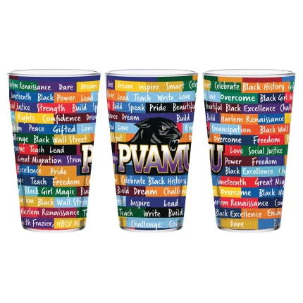 Prairie View A&M Panthers 16oz BHM Pint Glasses | Set of 2