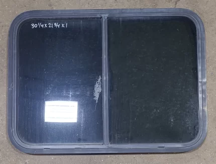 Black Radius Opening Window : 30 1/4" W X 21 3/4" H X 1" D