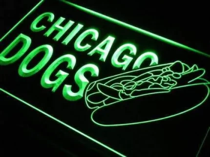 Chicago Hot Dogs LED Light Sign