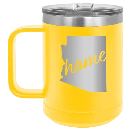 Personalized Arizona Home 15 oz Mug - Yellow