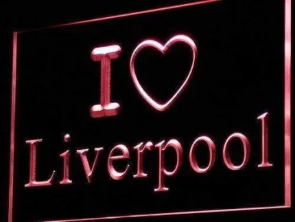 I Love Liverpool LED Light Sign