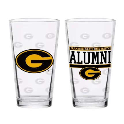 Set of 2 Grambling State Tigers 16oz XD Alumni Pints