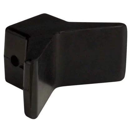 Bow Y-Stop - 3" x 3" - Black Natural Rubber