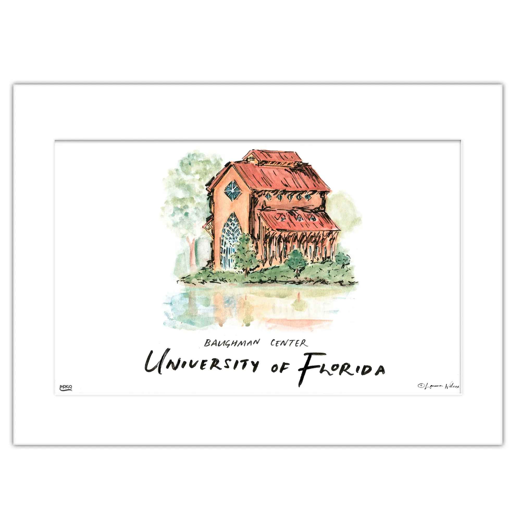 1bFlorida-Baughman-Center-Matted-Watercolor-Wall-Art-11-x-14-by-Laura-Wilcox