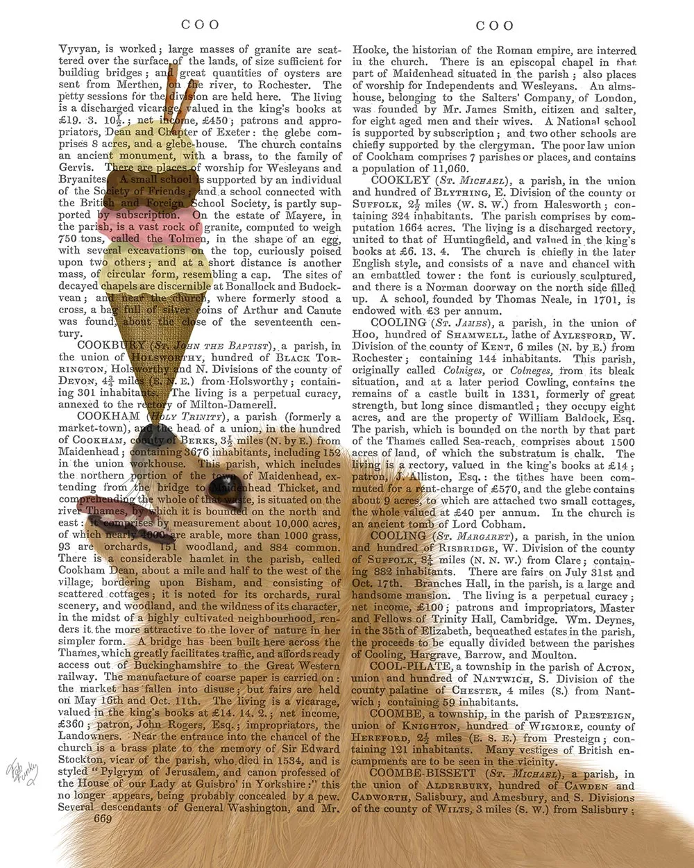 1bPomeranian-Ice-Cream-Book-Print-Dog-Art-Print-Wall-Art