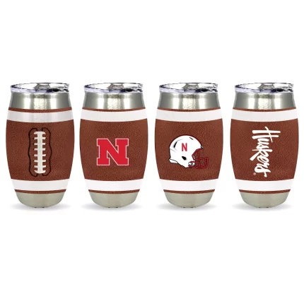 Set of 4 15oz Nebraska Cornhuskers Football Tumbler
