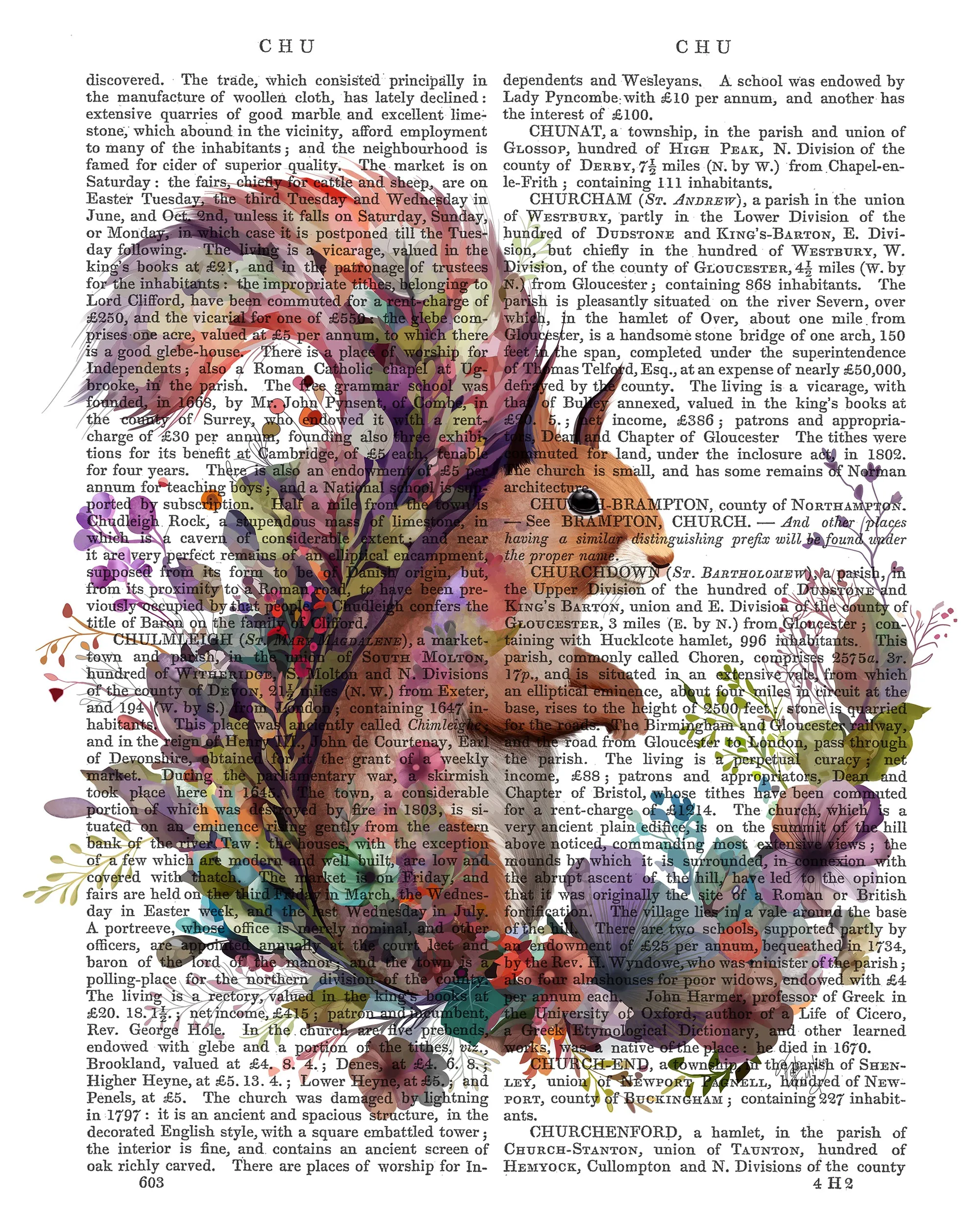 1cFloralessence-Squirrel-2-Book-Print-Art-Print-Wall-Art